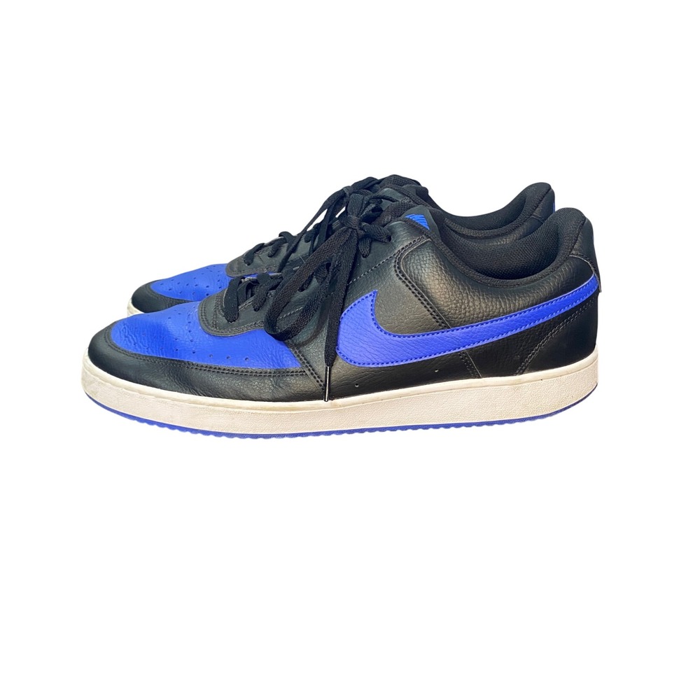 Nike Court Vision Mid Mens Size 14 Black Royal Blue Basketball Sneaker DM8681001 - Picture 6 of 9